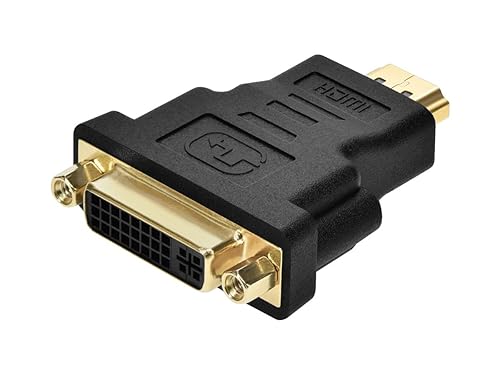 Monoprice HDMI Male to DVI-D Single Link Female Adapter - for Use with Computer's Video Card, DVD Player, Blu-ray Disc Player, Gold Plated Connectors