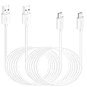 2 Pack 16.4FT Micro USB Cable Extension Power Cord for Wyze Cam YI Camera,Ring Indoor Cam (2nd Generation),PS4 Controller Charger Cord Long Old