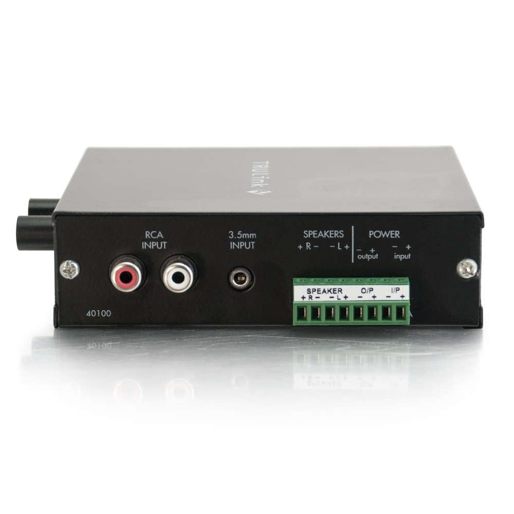 C2G Legrand Audio Amplifier, Black Audio Component Amplifier with External Volume Control, TAA Compliant Amp, Compact Amplifier, 4.65 x 5 x 1.34
