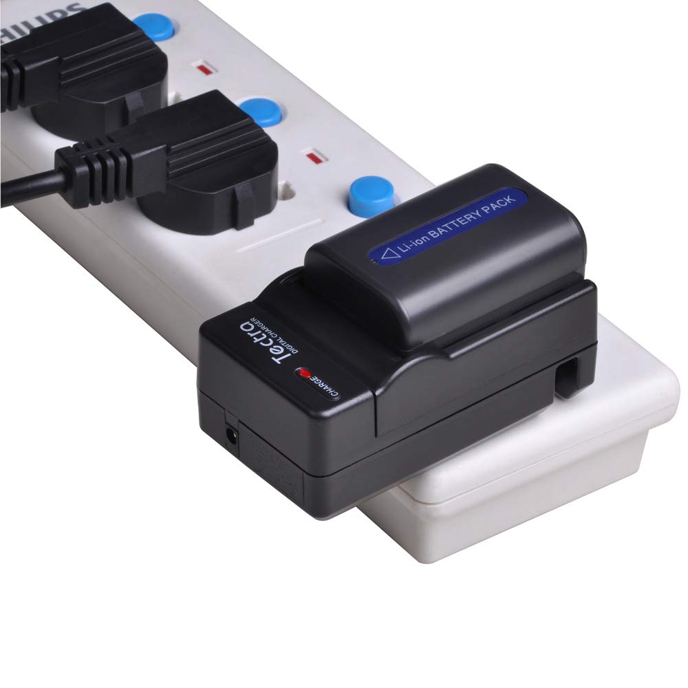 Tectra 2 Pack NP-FM50 Battery and Charger Kit for Sony NP-FM30 NP-FM51 NP-QM50 NP-QM51 NP-FM55H and HDR-HC1 TRV280 TRV350 TRV250 TRV19 TRV22 DVD101