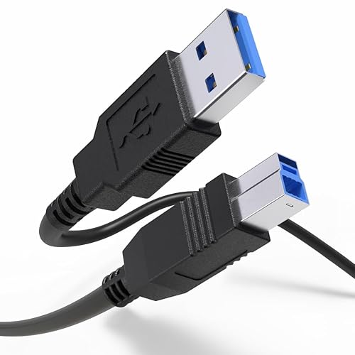 Coolgear 15ft USB A to USB B Cable for Printers, Scanners, Industrial Equipment | 5Gbps SuperSpeed Data | EMI Shielded