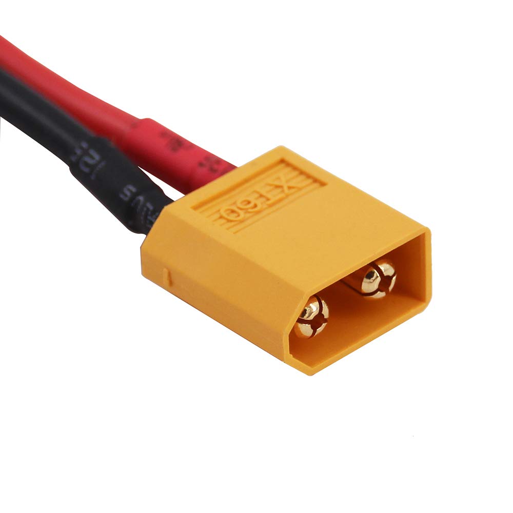 OliRC 2pcs XT60 M to XT60 FM Adapter Extension Female Male for RC Battery 14awg 30cm(C152-2)
