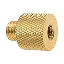 Foto&Tech Brass Screw Adapter Spigot 1/4"-20 Female to 3/8"-16 Male Threaded Male Tripod Thread Reducer Compatible with Camera Cage/Shoulder