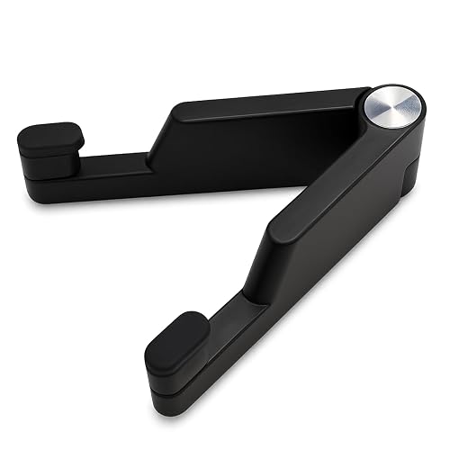 Attkryy Desktop Foldable Phone Stand - Portable Phone & Mini Tablet Holder, Adjustable Cradle for iPhone, for iPad mini, Smartphones and More