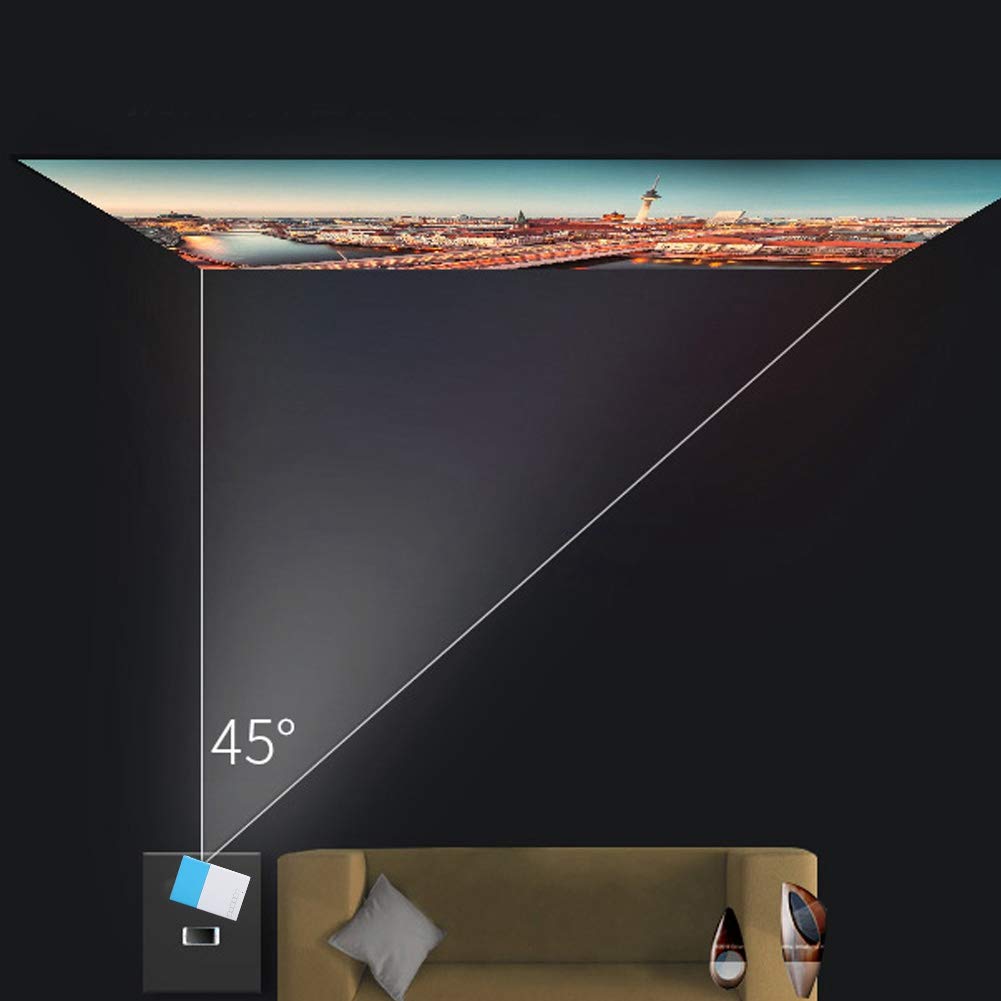 LED Projector, Mini Video 1080P HD Portable LED Projector Home Theater Movie Projector 20-80 Inch Projection 1920*1080 Resolution Video Projector
