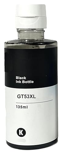 Vivid Colors VC Black Compatible Ink Refill Bottle Replacement for H GT53 XL GT 53xl for H Smart Tank