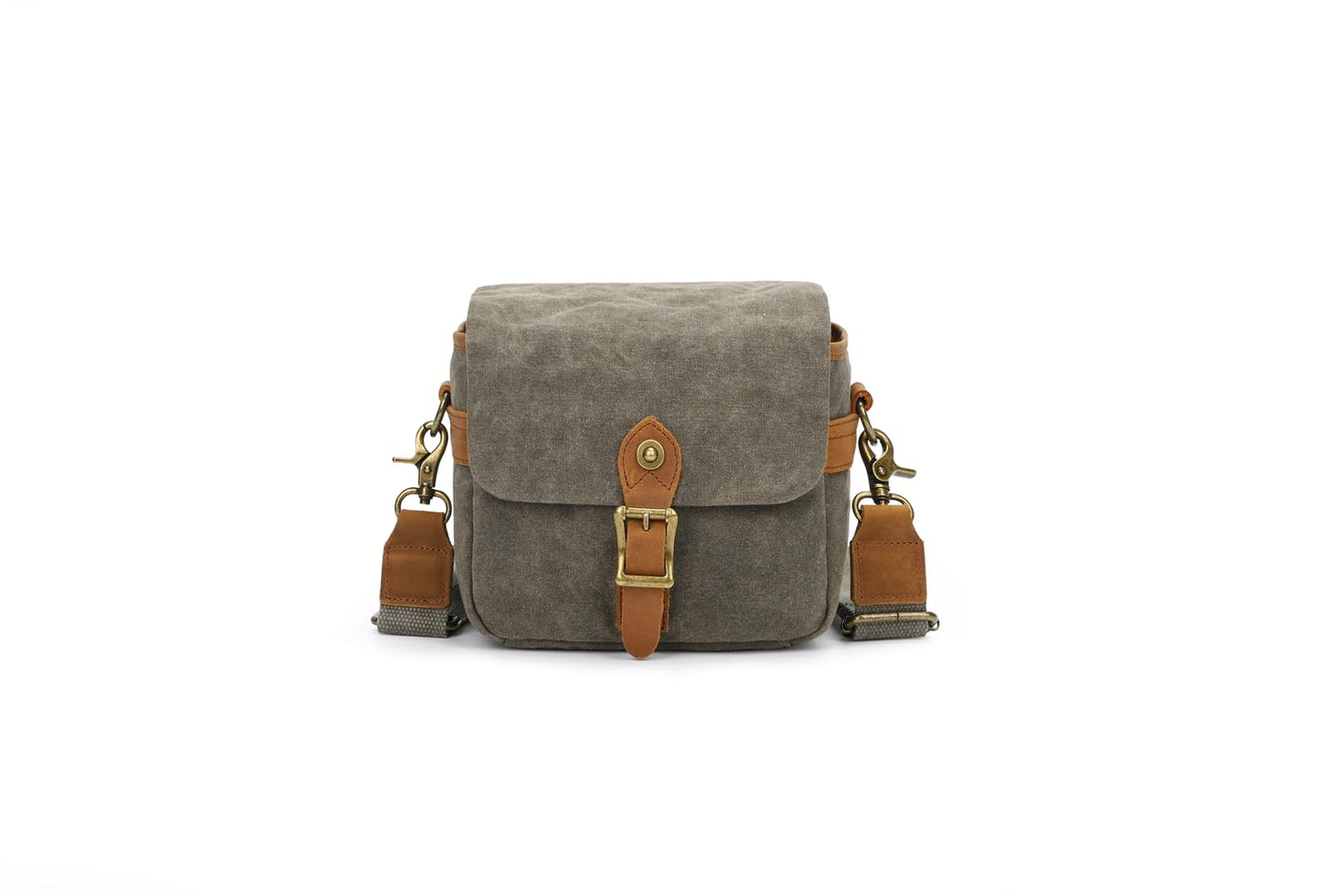 Vintage Canvas DSLR/SLR Camera Bag - Thick Protective Case for Camera and Lens - Water Resistant - Sling Shoulder Bag for Photography, Hiking