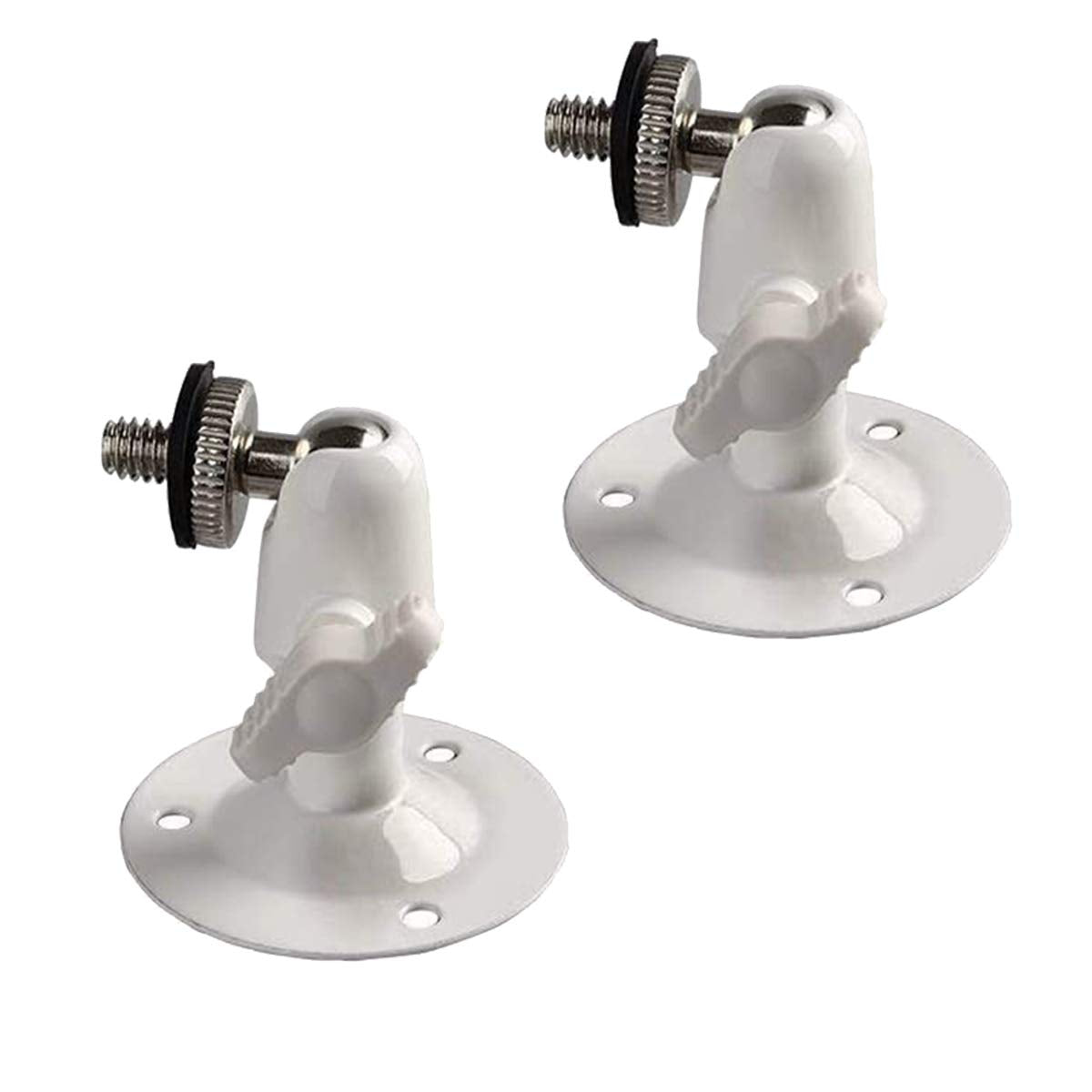 LYLGO (Pack of 2) Camera Bracket Mount Metal OutdoorIndoor Use Security Housing Bracket for CCTV Suvellicance System White Mounting Bracket Security