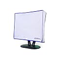 Computer Monitor dust Cover for Flat Panel LCD-Silky Smooth Anti-Static Vinyl with Blue Trim (22W x16H x3D)