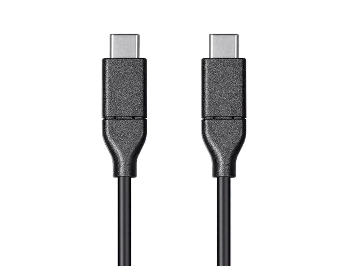 Monoprice Essentials USB-C to USB-C 2.0 Cable - 480Mbps, 5A, 26AWG, 4m (13.1 ft) Black