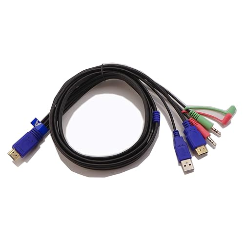 CKL HDMI KVM Cable A 5 Feet (1.5 Meters) Dedicated HDMI Dual Monitor KVM Switches for Customer Who Needs Cable (Pack of 2)