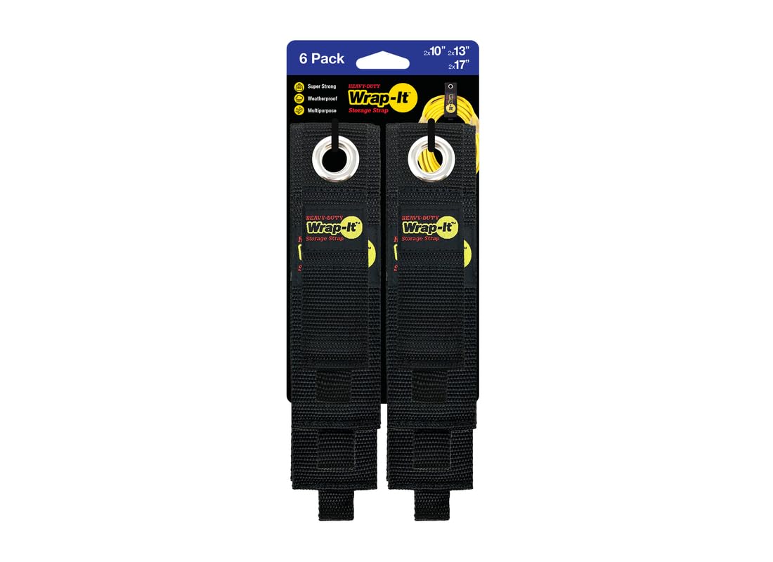 Wrap-It Storage Jjaamm 106-234B Heavy Duty Storage Straps, 6-Pk. Assorted - Quantity 1