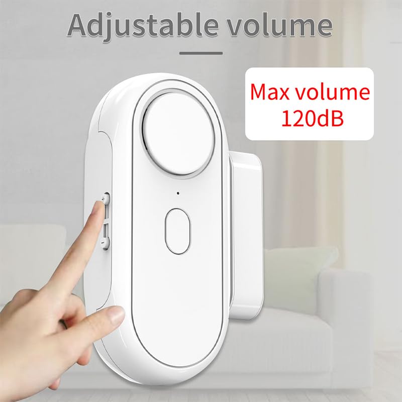 120dB Door Window Alarm - 6 Modes Burglar Alarm & Doorbell Chime, Magnetic Sensor Door Alarm When Opened, Wireless Home Security Alarm for Kids
