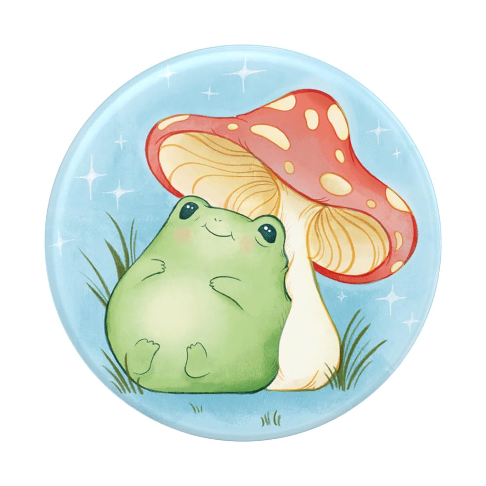 PopSockets Adhesive Phone Grip, Holder, Phone Stand, Mushroom - Sleepy Frog