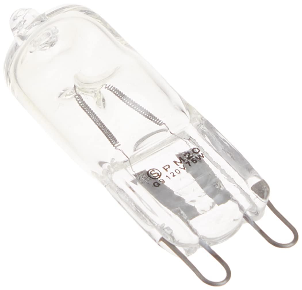 Satco S4617 75 Watt 1250 Lumens T4 Halogen G9 Double Loop Base 120 Volt Clear Light Bulb, Dimmable
