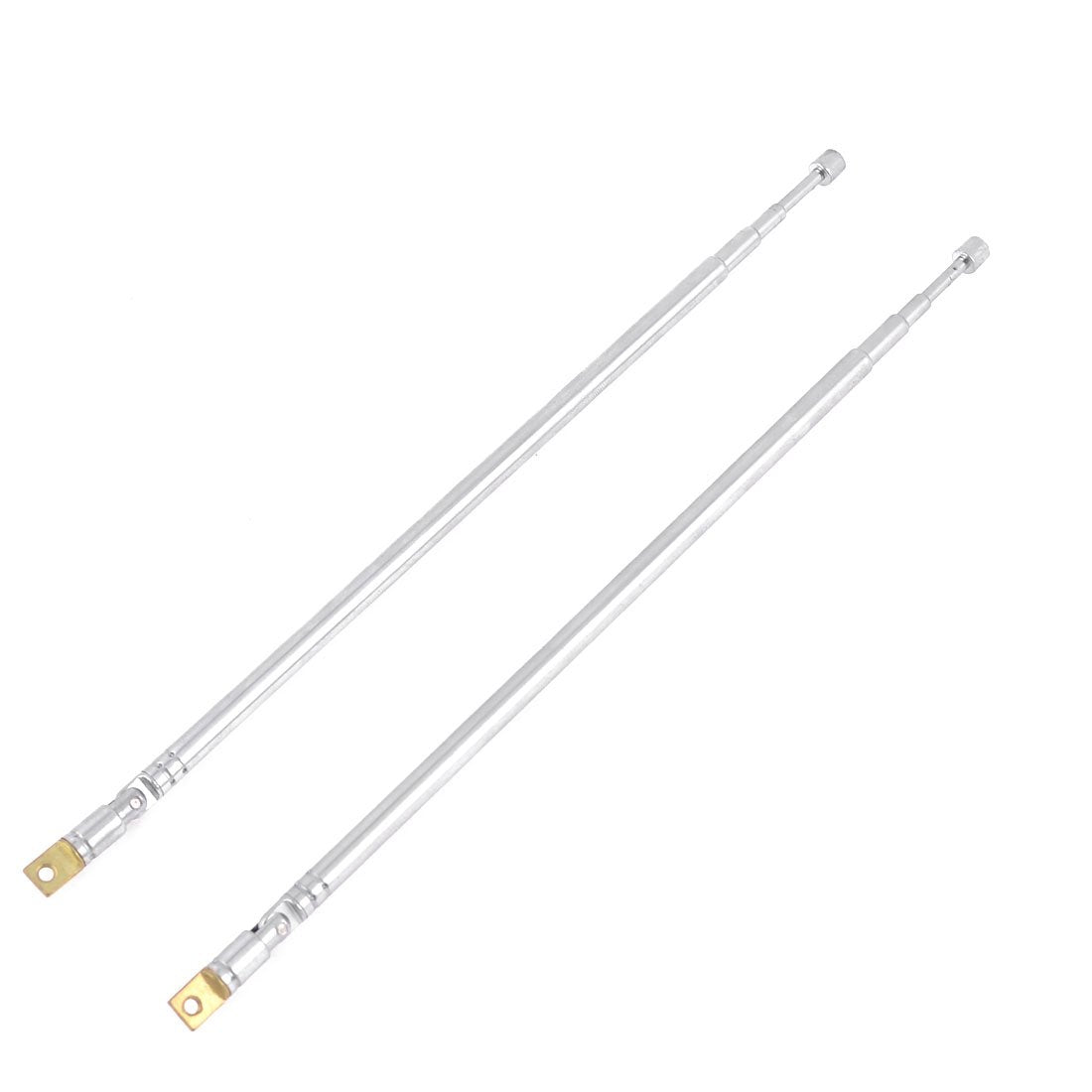 uxcell 4 Section Telescopic Universal Antenna, 2Pcs 62.5cm 24.6" Length FM Radio Stereo Stretch Antenna for AM FM Radio, Stainless Steel AM FM Radio