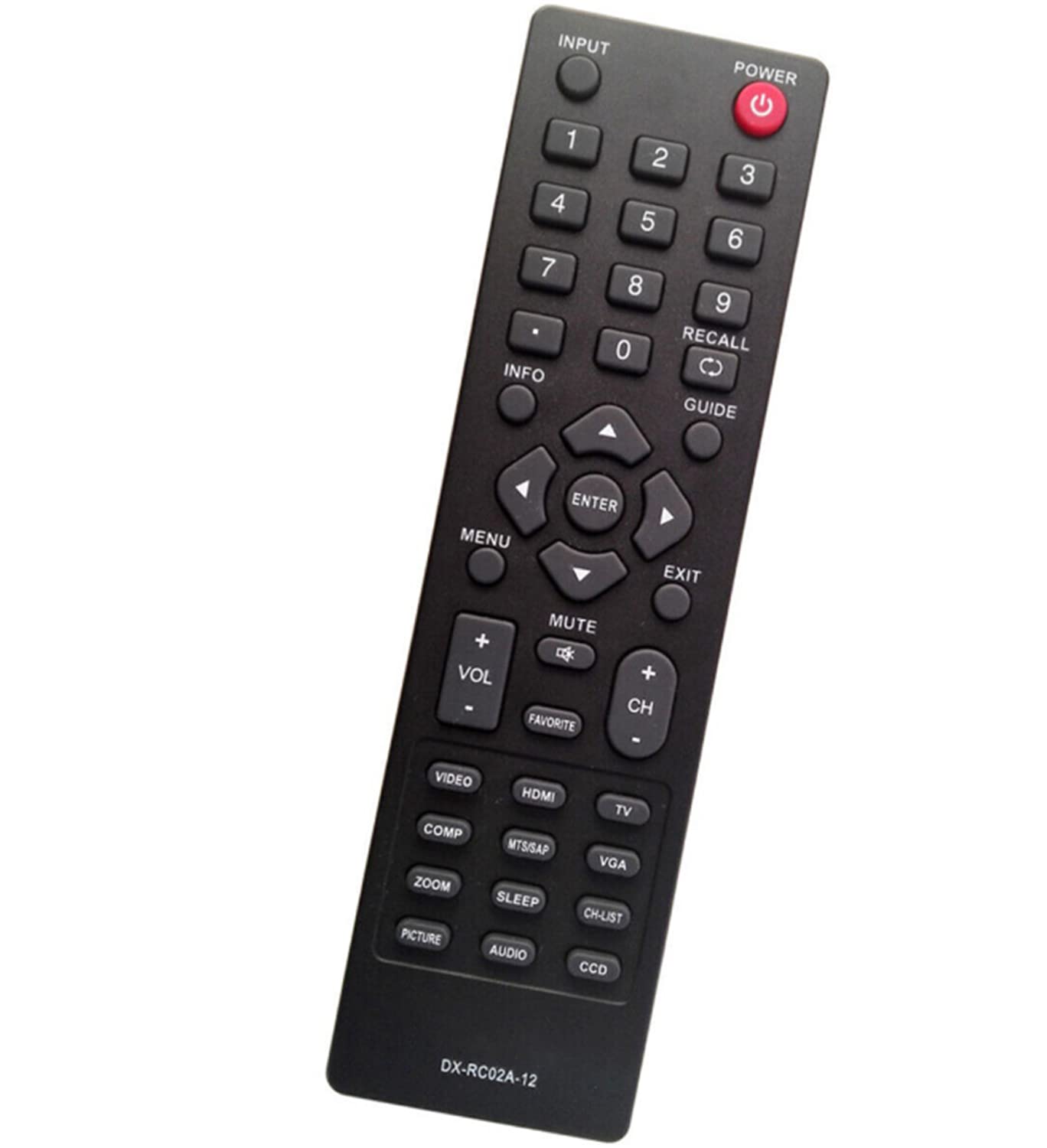 DX-RC02A-12 Remote Control for DYNEX TV Remote Replacement 32" & 40" LCD TV