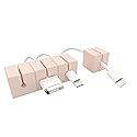 Function101 Cable Blocks 4 Pack | Pink | Magnetic Weighted Silicone Cord Organizer for Desk, Home, Office, Nightstand | Flexible and Tangle-Free Cable