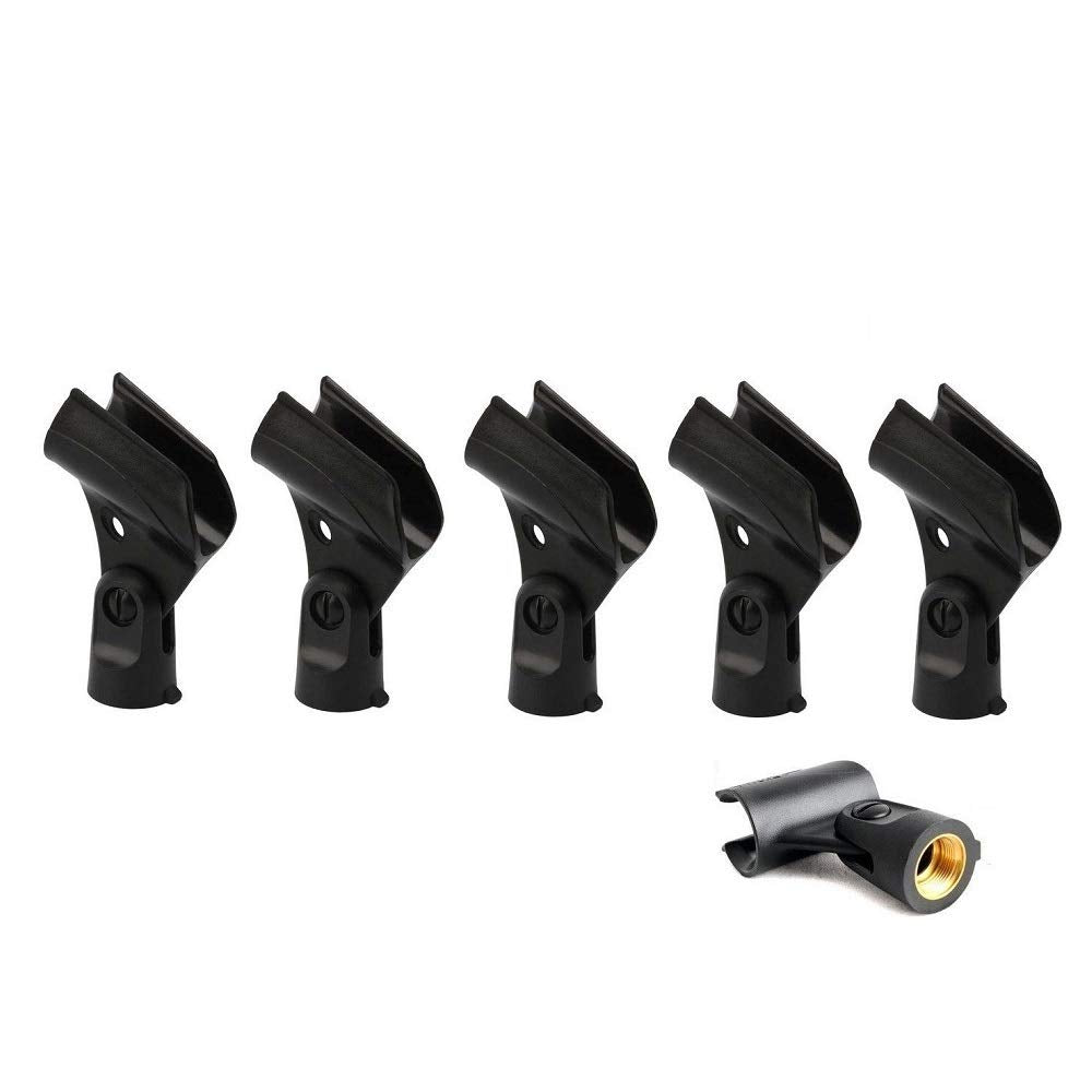 Bolymic 5 Pack SM58 Holder A25D Microphone Clip Replacement For shure SM58, SM57 Beta58 Wired Microphone