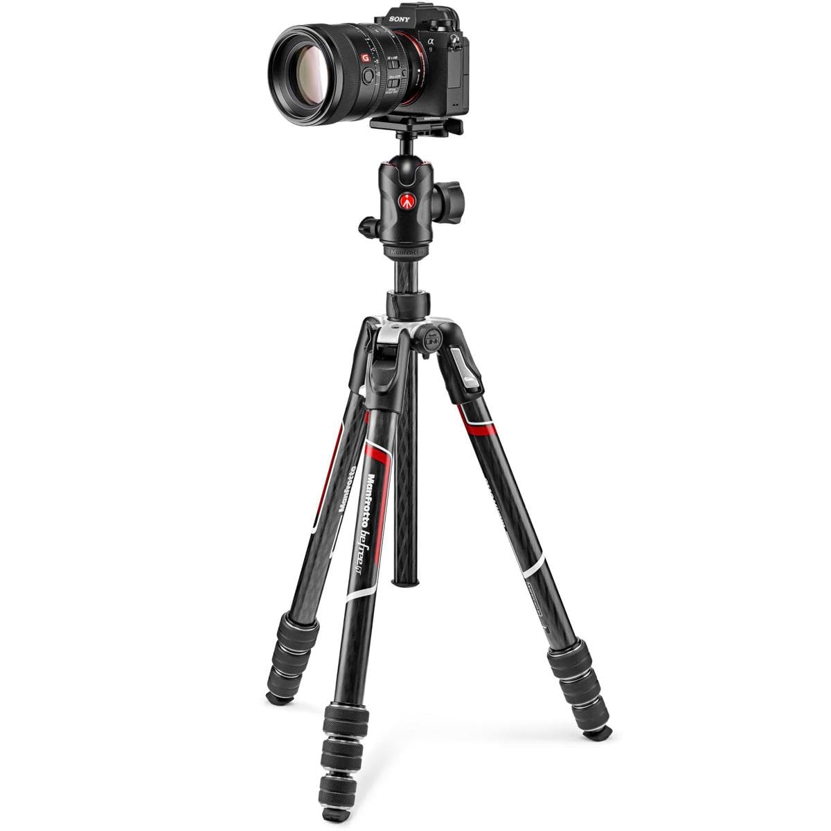 Manfrotto Befree Advanced GT PRO Travel Tripod, Twist Lock with Ball Head for Canon, Nikon, Sony, DSLR, CSC, Mirrorless, Up to 12 kg, Lightweight