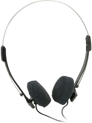 Parts Express Mini Stereo Lightweight Headphones with 4 Foot Cord
