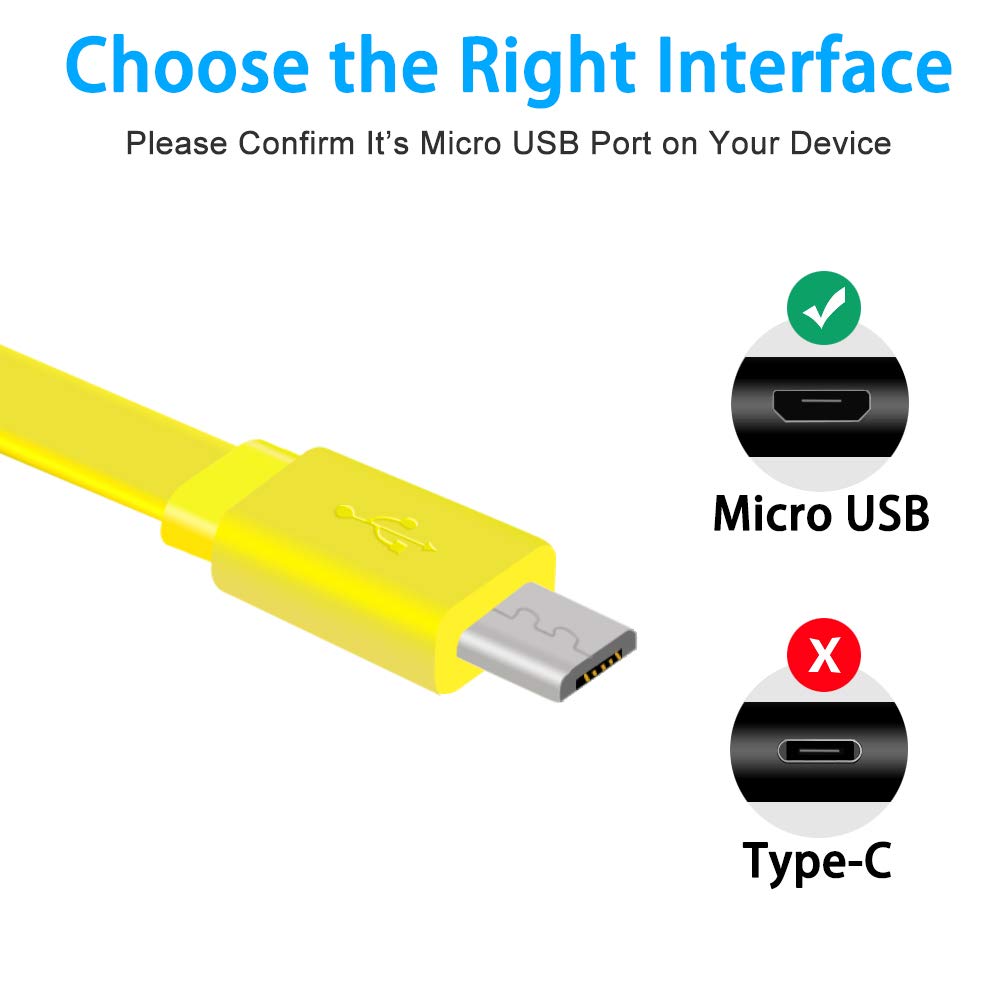 VOTY 2 PCS Charger Cable for Logitech UE Boom Speaker,Micro USB Power Charging Cord Line Replacement for Ultimate Ears Wonderboom,UE Boom