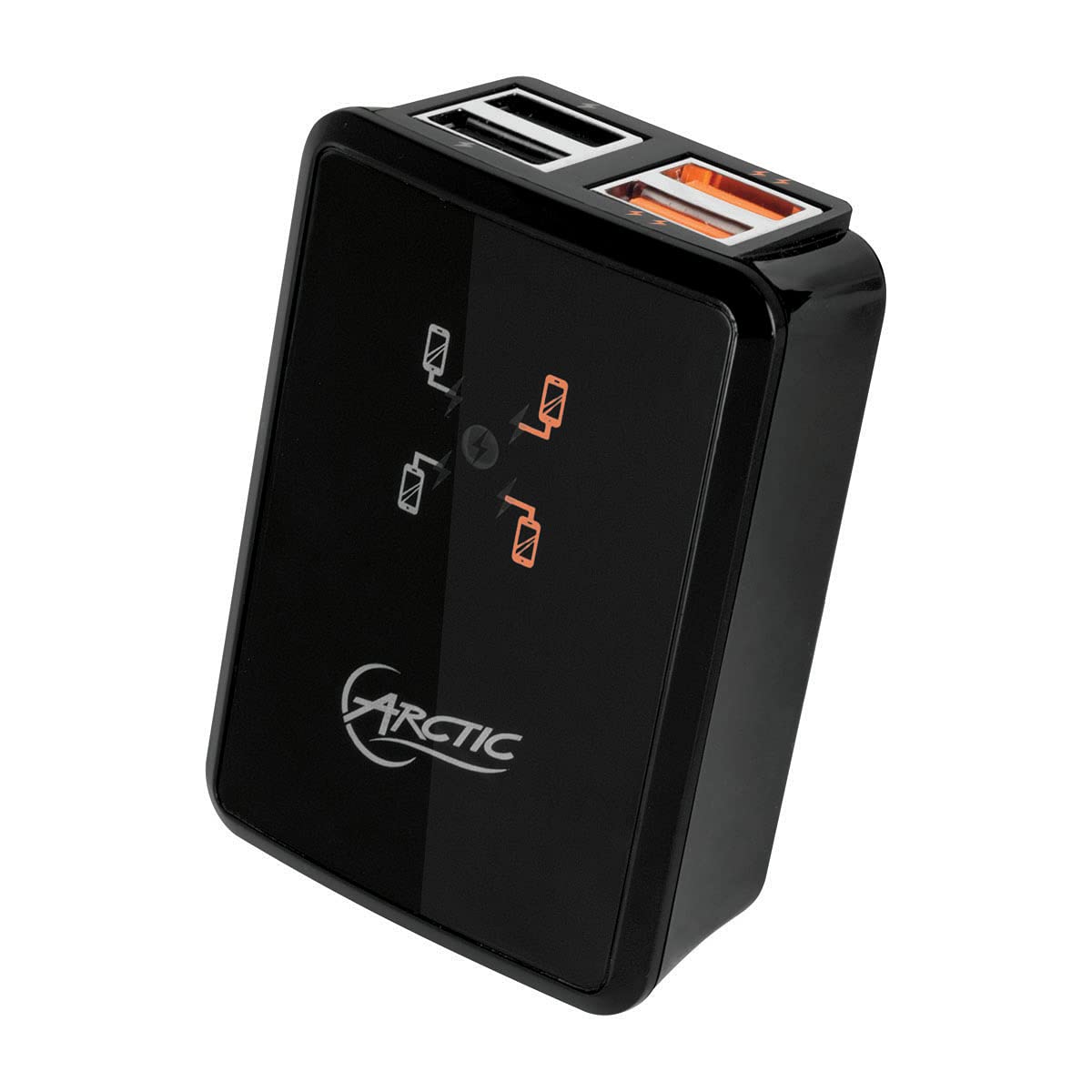 ARCTIC Home Charger 4500 - 4-Port USB Portable Wall Charger, 4.5A Total Output, Fast Charging, Modern Sleek Style, Black