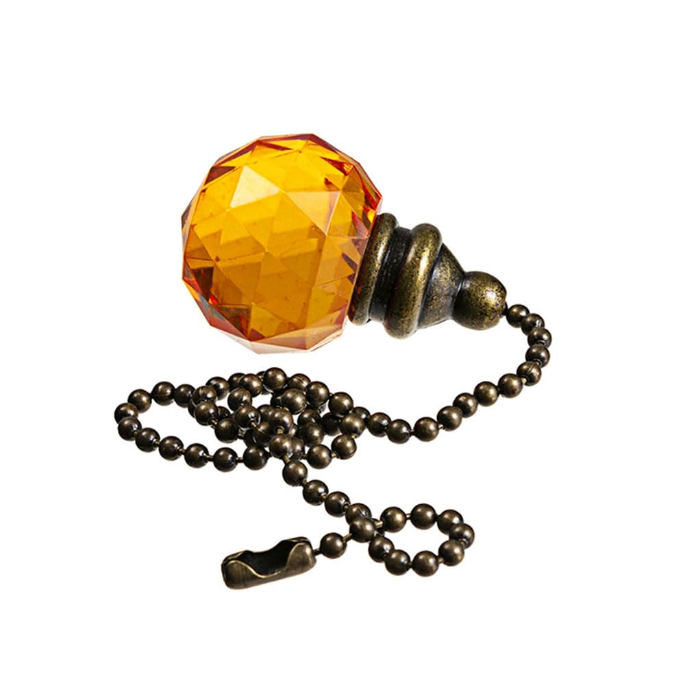 Akahttbn Ceiling Fan Pull Chain, Extension Chains with Decorative Orange Ball Pendant, 12 Inches Fan Pulls Set For Ceiling Light Lamp Fan Chain,3 Pcs
