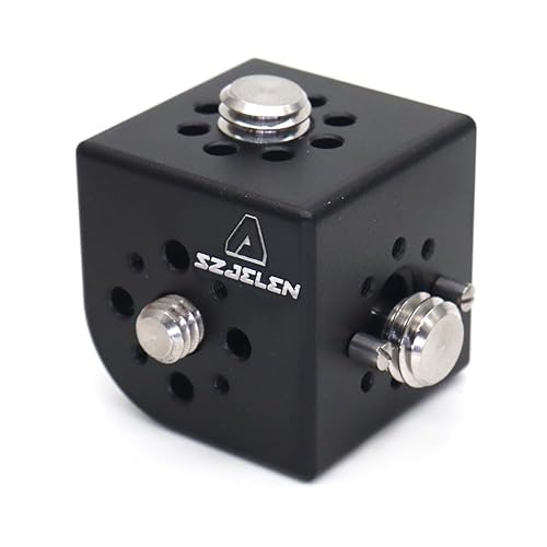 SZJELEN Camera 1/4 3/8” Thread Extension Side Panel?Square 3/8 Three-Side Expansion Block for Arri Red Sony Camera (Black)