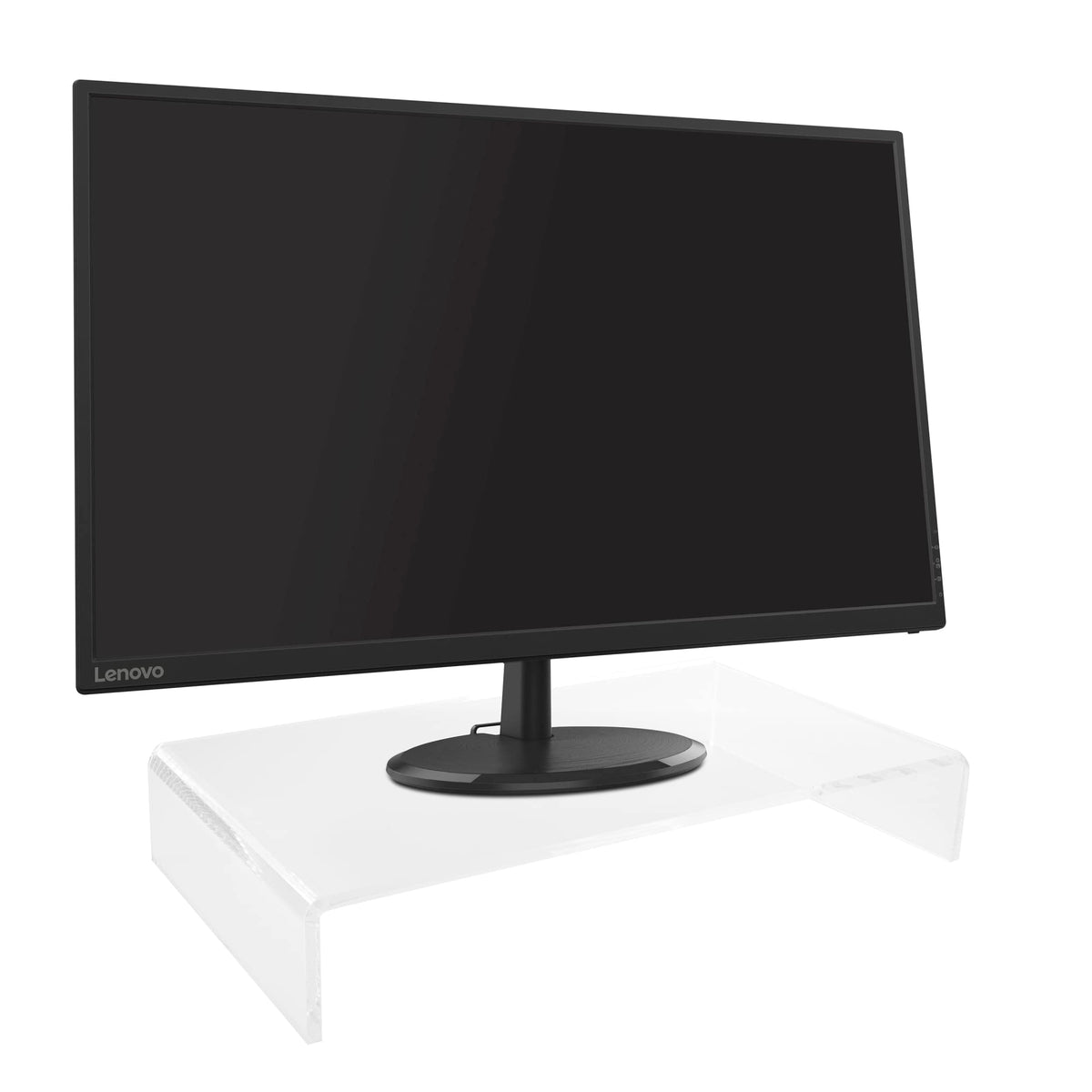 Realspace® Vayla Acrylic Monitor Stand, 3-5/8"H x 21-5/8"W x 11-3/4"D, Clear