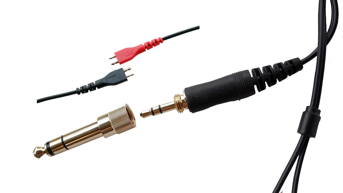 V-MOTA HD 25 Lite DJ Parallel Lines Cable with 6.35mm Adapter Compatible with Sennheiser HD 224 420 520,HD 600 650,HD25 HD 25-1 HD25-1 II HD25-13…