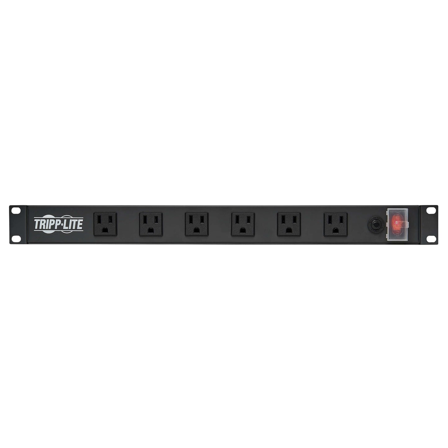Tripp Lite 12-Outlet Rack Mount Power Strip PDU, Six Front & Six Rear Facing Outlets, 15A, 120V, 15ft Cord with Right-Angle Plug, Horizontal 1U Rack