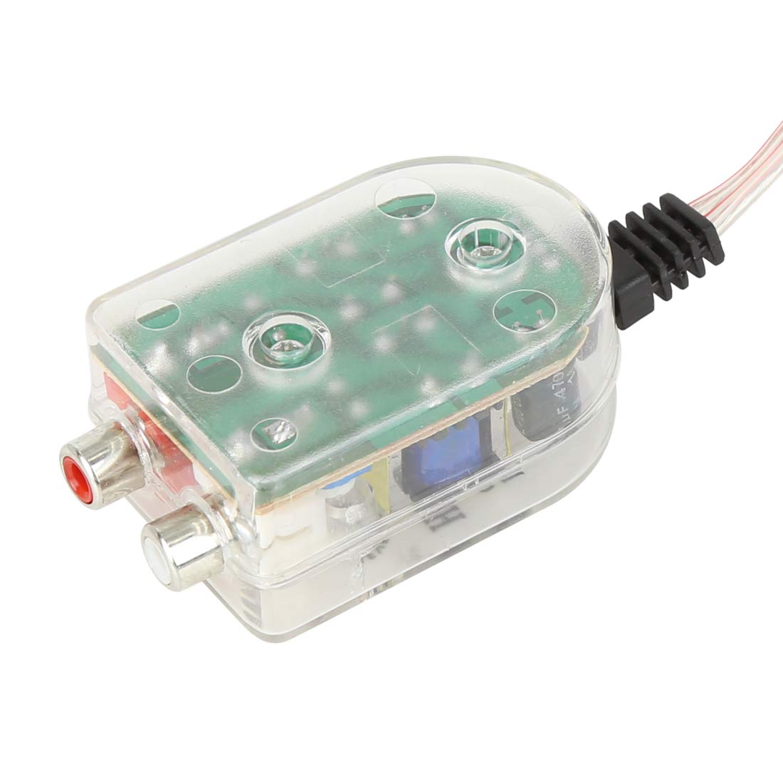 uxcell Car High to Low Impedance Adapter Output to RCA Line Control