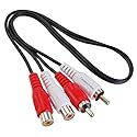 CablesOnline, 18-inches 2-RCA Male to 2-RCA Female Red/White Stereo Audio Extension Cable, AV-E401HRW
