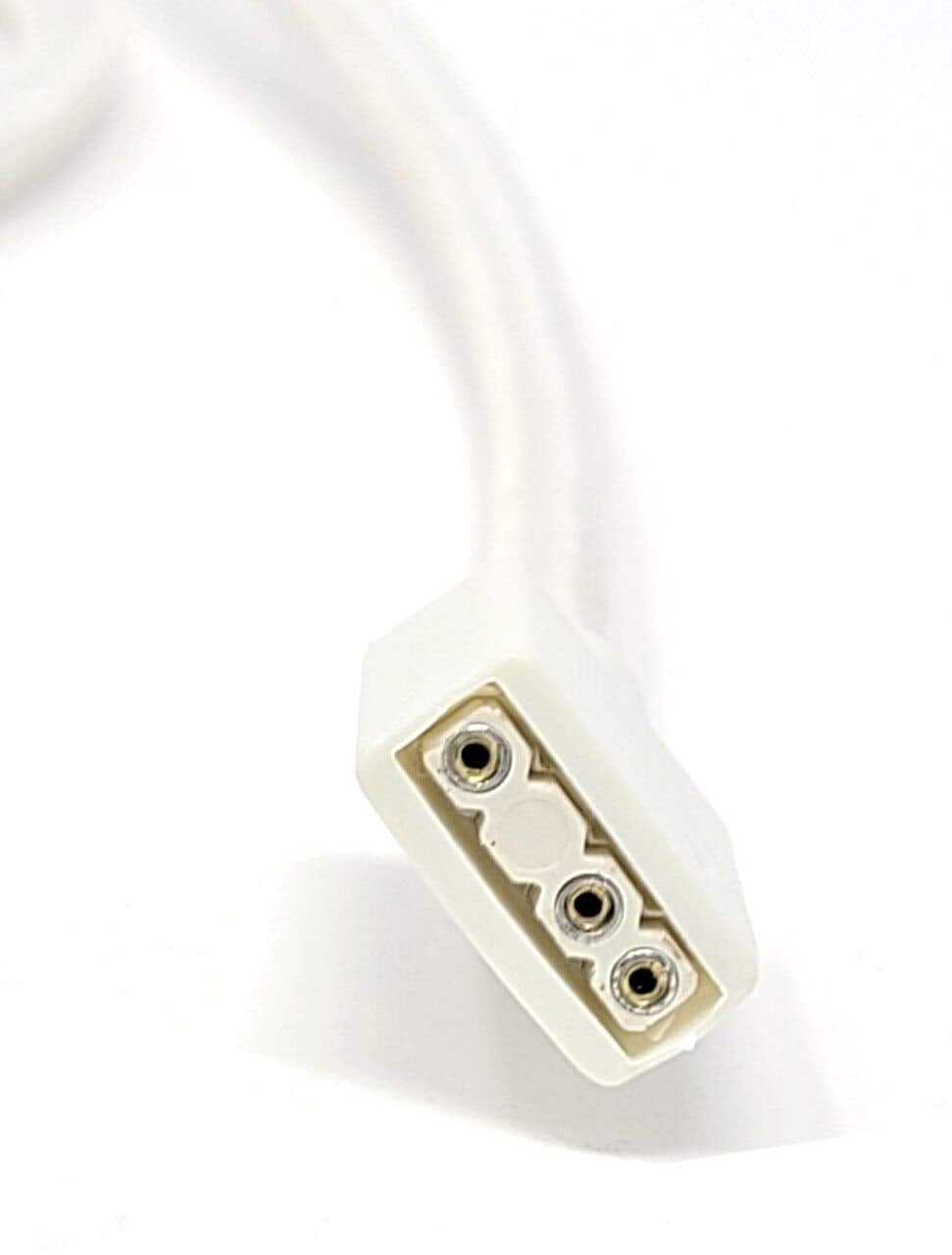 MICRO CONNECTORS 70cm Premium Sleeved 3-Pin 1 to 5 Addressable (ARGB) Splitter Cable (White, F04-15AS70-W)