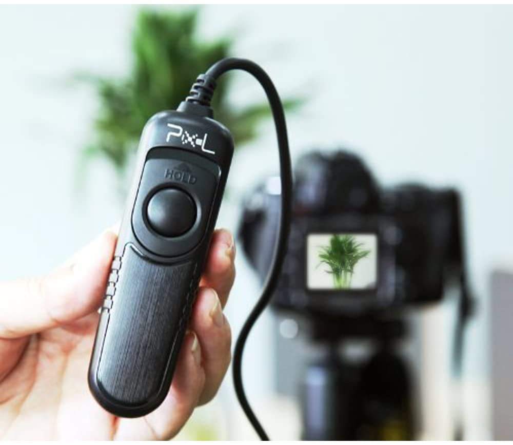 Pixel Remote Shutter Cable E3 Compatible with Canon, Pentax, Contax, Sigma Cameras with Pholsy Screen Cleaning Cloth, Replaces RS-60E3