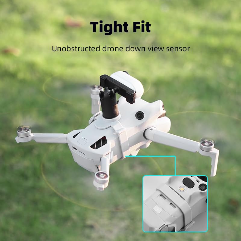 BTG DJI Mini 4 Pro Drone Action Camera Mount Holder for DJI OSMO Action 4 3/Pocket 3 2 /GoPro Series/Fimi Palm 1, 2 / Insta360 ONE X3 X2/ONE R/Night