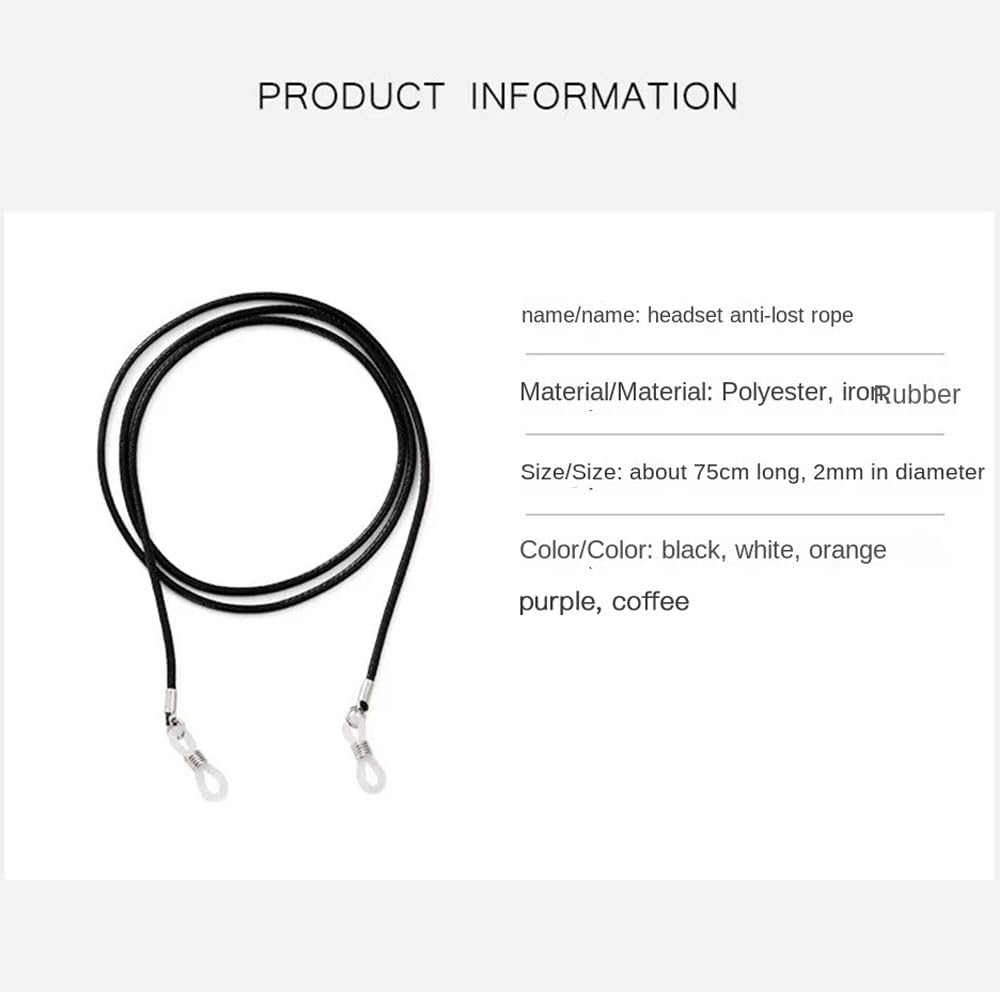 JuxLux 5 Pack Wireless Earbuds Anti-Lost Straps Loop Holder Sports Lanyard Anti-Lost Neck Cord for Samsung Galaxy Buds 3 Pro Apple AirPods Anker