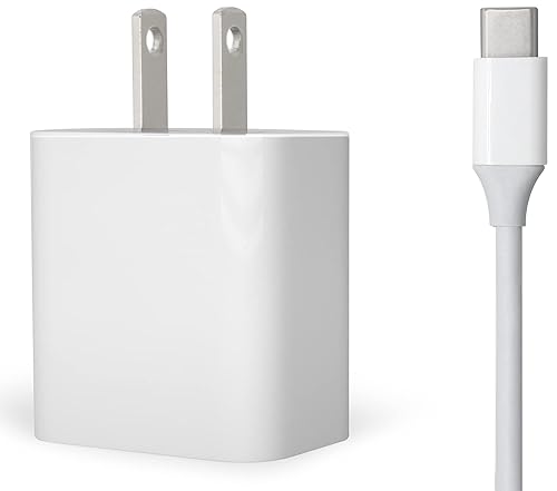 Vebner 30W USB-C Fast Charger and Cable Compatible with Google Products, Google Pixel Phones, Tablets and Other USB-C Devices (1-Pack - 6-Foot)