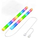 ARGB Water Cooling Neon Strip for PC ,2-Pack 34.5cm, 5V 3PIN Addressable RGB (Aura Sync/Mystic Light Compatible), Fits 10.5mm ID Soft Tubes