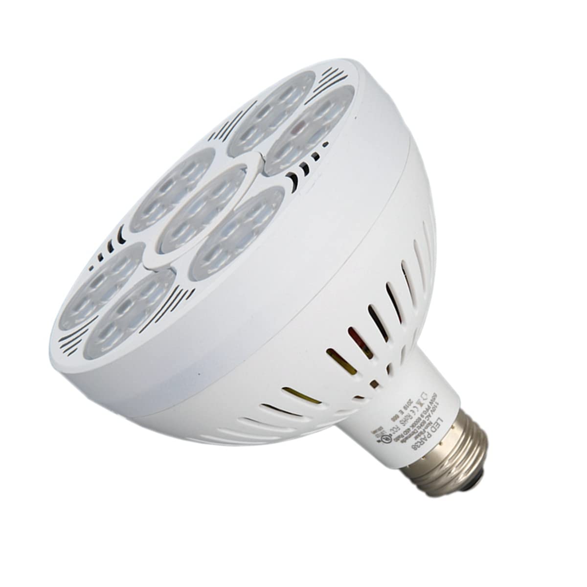 VAKESUN LED PAR38 Spotlight High Lumen 10000K 45° Cool White Lighting Bulb,the lamp Dimensions:4.72" L x 4.72" W x 5.24" H.