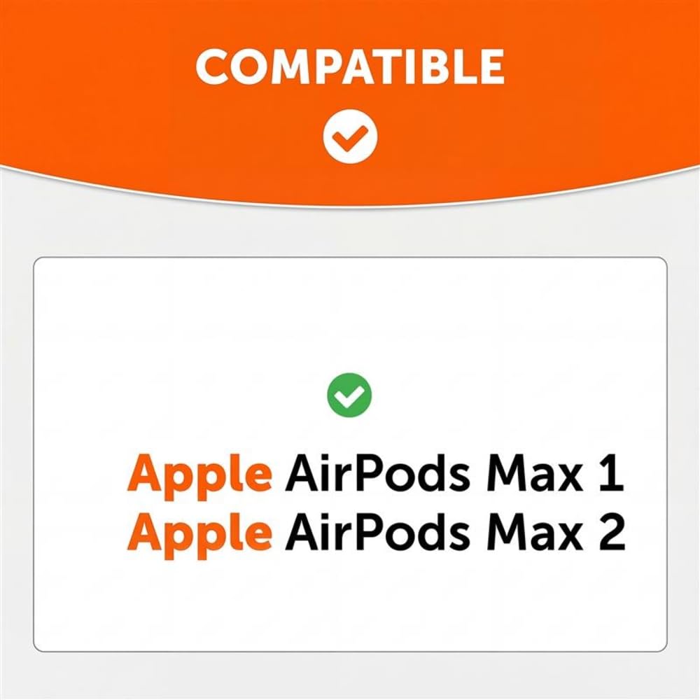 WC PadZ Max - Ear Cushions Compatible with AirPods Max 1 & 2, Made by Wicked Cushions | Soft Fabric, Enhanced Comfort & Unique Style | Midnight