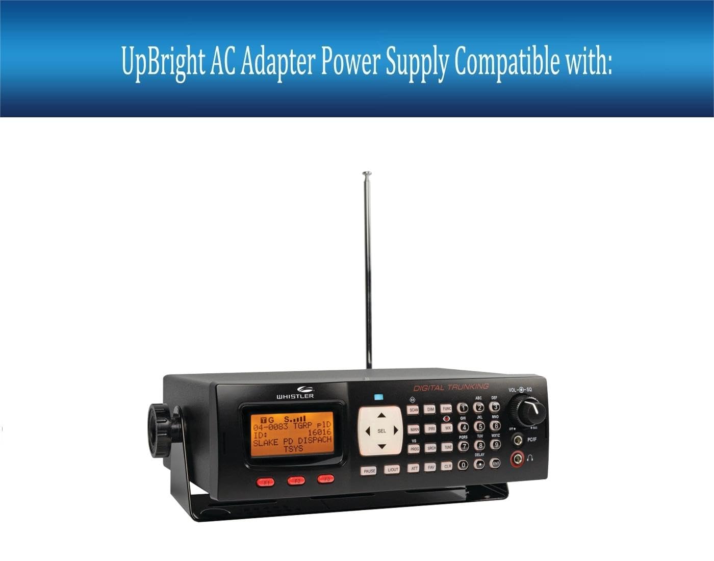 UpBright 13.8V AC/DC Adapter Compatible with Whistler WS1095 WS 1095 WS1098 WS1065 WS 1098 WS 1065 TRX-2 TRX2 Desktop Mobile Digital Radio Scanner…