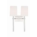 Crystorama Bromley 2 Light Polished Nickel Sconce