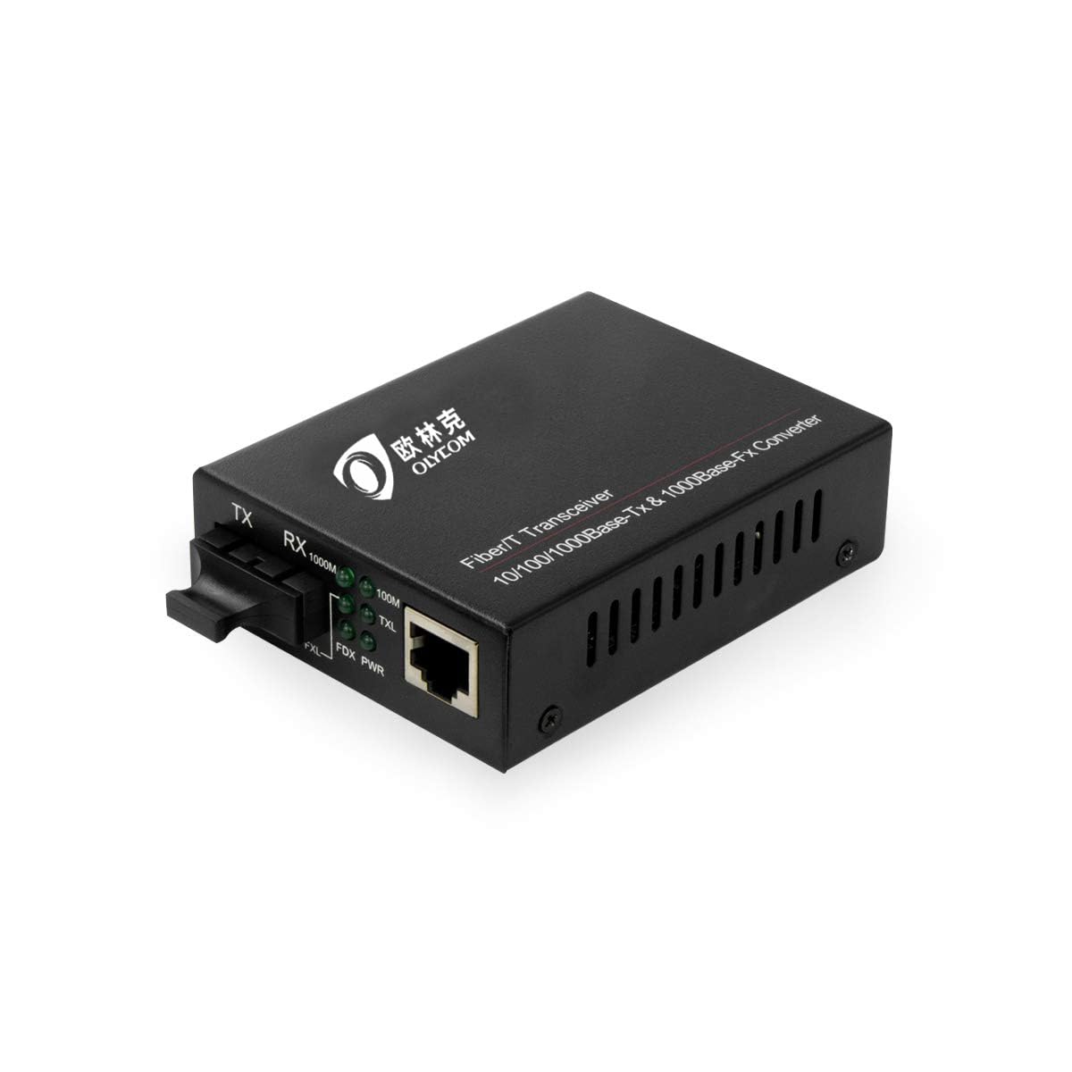 OLYCOM 10/100/1000Mb/s Fiber Optic Ethernet Transciver Gigabit Optical Converter Multimode Duplex SC to RJ45 (MM, 500m, SC)