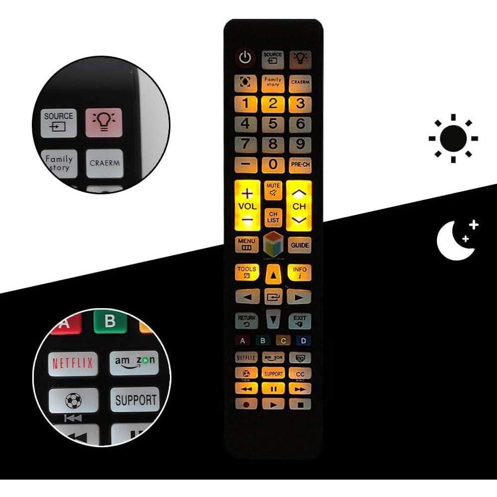Universal Remote Control fits for All Samsung LED HDTV Smart TV with Netflx Amaz Button and Samsung Backlit Remote - No Setup Needed