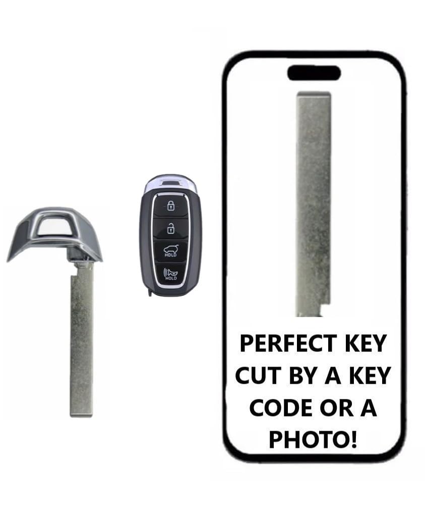 Key Cut Service + Emergency Key Blade Replacement for Hyundai Accent Limited, Elantra GT, Elantra, Kona, Palisade, Santa Fe, Veloster, Venue 2017-2025