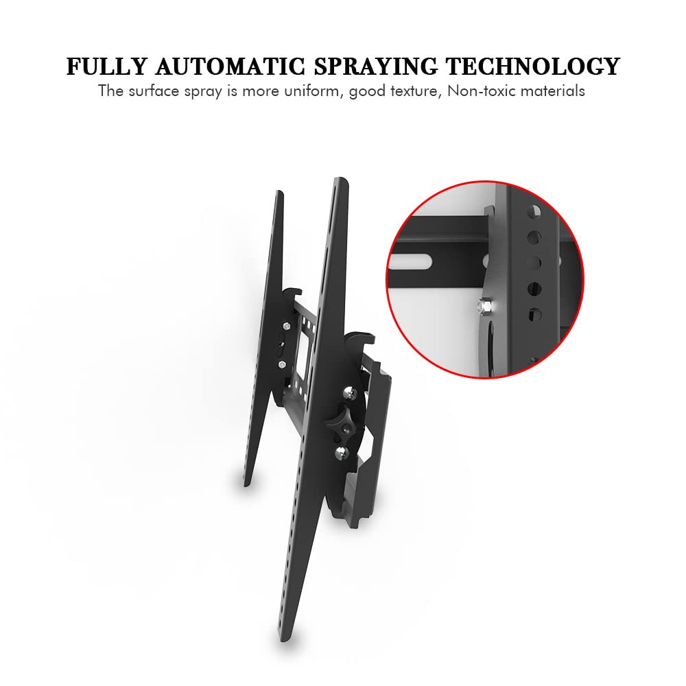 Tilting TV Wall Mount with Low Profile Design - Wall Mount Bracket TV Stand with Spirit Level - Smooth Tilt -10°~ 10° for Most 32-70 Inch Flat Screen