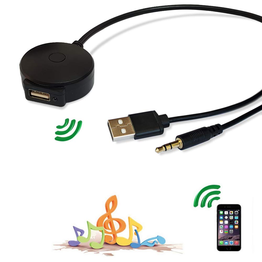 Bojer Bluetooth Adapter Compatible with Mini Cooper BMW Car Apple Android Phone Music AUX 3.5 Wireless Cable Capable Devices
