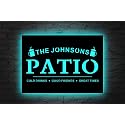 Personalized Family Name Patio Wood Neon Sign, Welcome To The Patio Established Date Night Light, Personalized Patio Sign, Outdoor Patio Neon Light